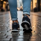 1091 Lacivert Paraşüt Nubuk Detay Hakiki Deri Erkek Sneakers