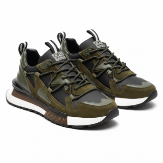 1095 Haki Nubuk Hakiki Deri Erkek Sneakers