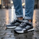 1093 Füme Hakiki Deri Erkek Sneakers