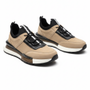 1096 Bej Nubuk Hakiki Deri Erkek Sneakers