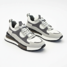 1098 Beyaz Füme Hakiki Deri Erkek Sneakers