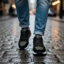 1093 Haki Hakiki Deri Erkek Sneakers