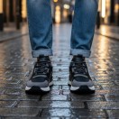 1098 Füme Siyah Hakiki Deri Erkek Sneakers