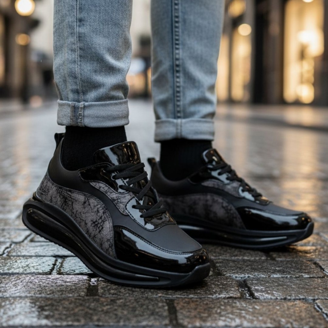 1061 Ganili Rugan Hakiki Deri Erkek Sneakers