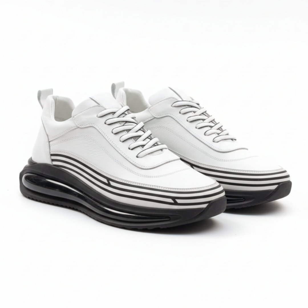 1088 Beyaz Cilt Hakiki Deri Erkek Sneakers