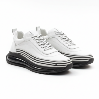 1088 Beyaz Cilt Hakiki Deri Erkek Sneakers