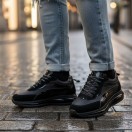 1102 Siyah Rugan Hakiki Deri Erkek Sneakers