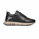 1029 Siyah Cilt Hakiki Deri Erkek Sneakers