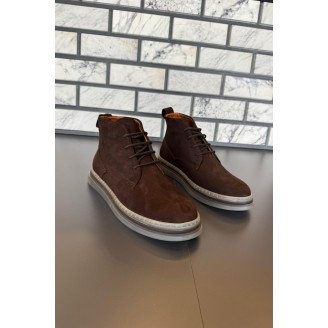 10600 Kahverengi Nubuk Hakiki Deri Erkek Bot