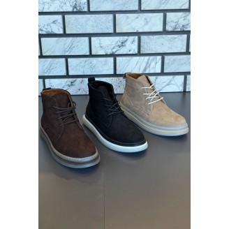 10600 Kahverengi Nubuk Hakiki Deri Erkek Bot