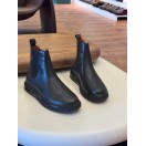 1052 Siyah  Hakiki Deri Bot