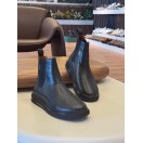 1052 Siyah  Hakiki Deri Bot