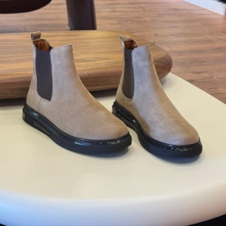 1052 Bej Nubuk Hakiki Deri Bot