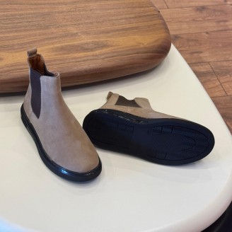 1052 Bej Nubuk Hakiki Deri Bot