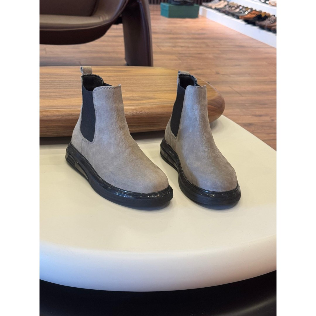 1052 Füme Nubuk Hakiki Deri Bot