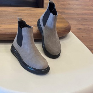 1052 Füme Nubuk Hakiki Deri Bot