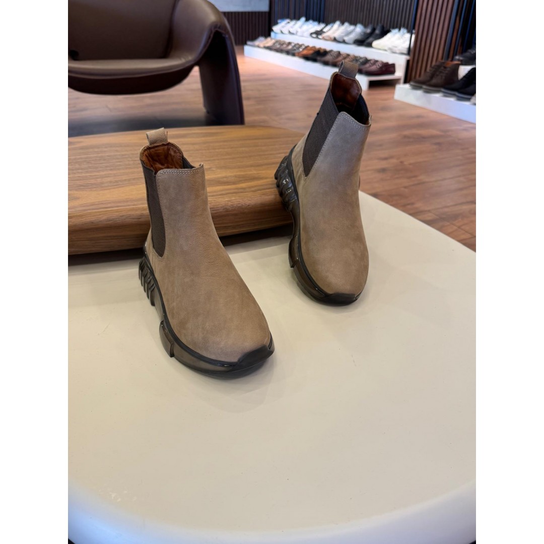 9900 Bej Nubuk Hakiki Deri Erkek Bot