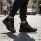 2027 Siyah Cilt Hakiki Deri Erkek Bot