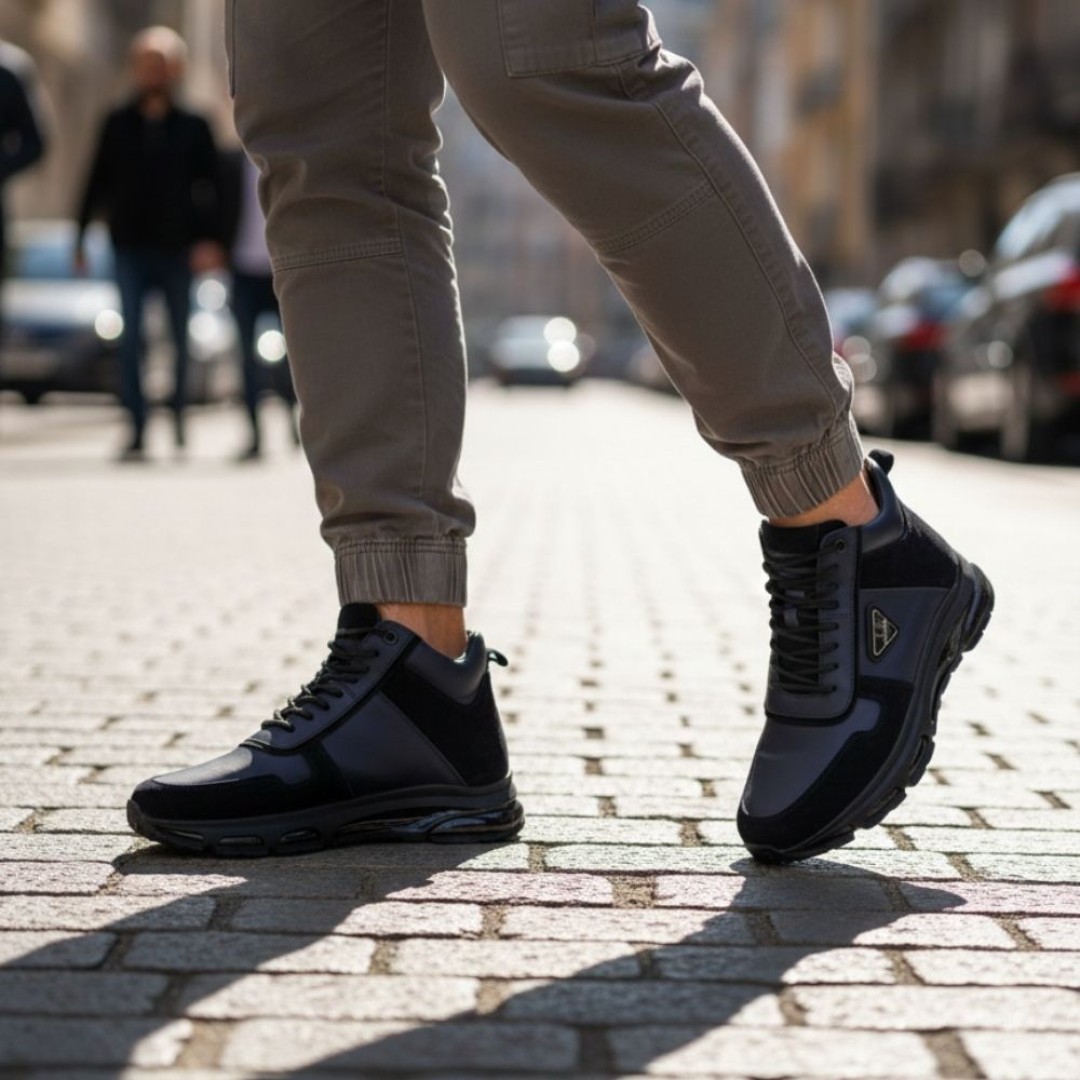 2027 Lacivert Nubuk Hakiki Deri Bot