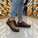 1051 Kahverengi Mat Hakiki Deri Erkek Sneakers