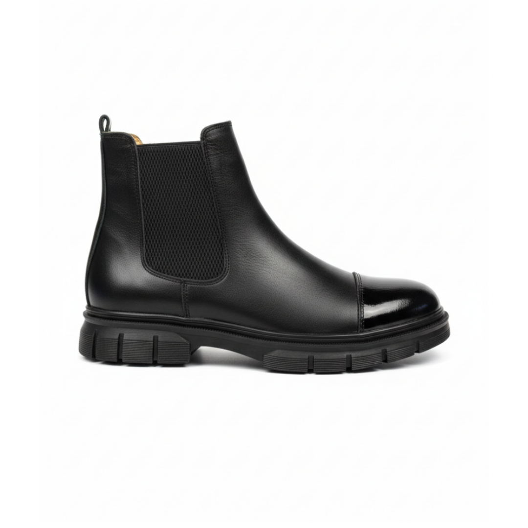 2041 Siyah Cilt Rugan Hakiki Deri Bot