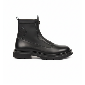 Streçli Siyah Hakiki Deri Bot