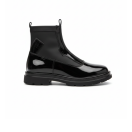 Streçli Siyah Hakiki Deri Bot