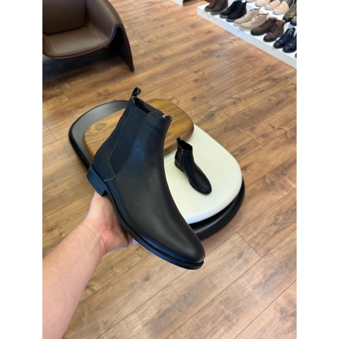 5600 Siyah Cilt Hakiki Deri Bot