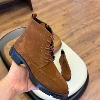 5602 Kahverengi Nubuk Hakiki Deri Bot