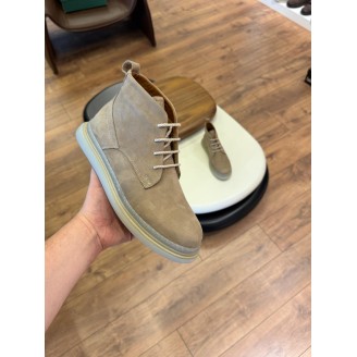 5603 Bej Nubuk Hakiki Deri Bot