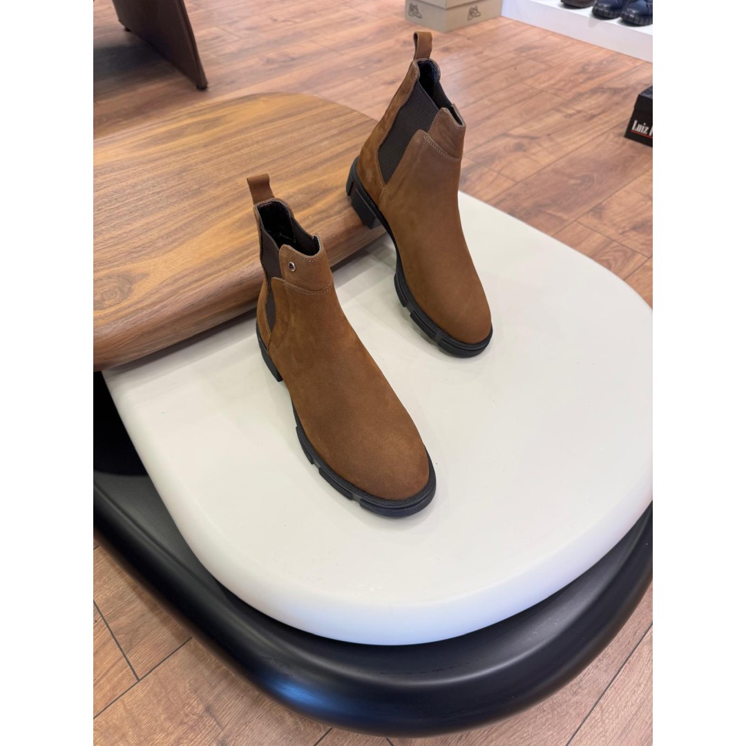 5604 Kahverengi Nubuk Hakiki Deri Bot