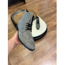 5606 Gri Nubuk Hakiki Deri Bot