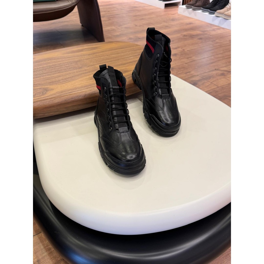 5605 Siyah Cilt Hakiki Deri Bot