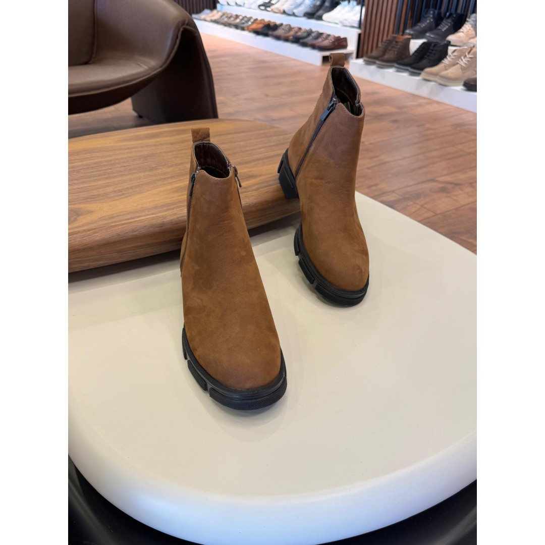 5609 Kahverengi Nubuk Hakiki Deri Bot