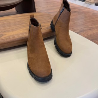 5609 Kahverengi Nubuk Hakiki Deri Bot