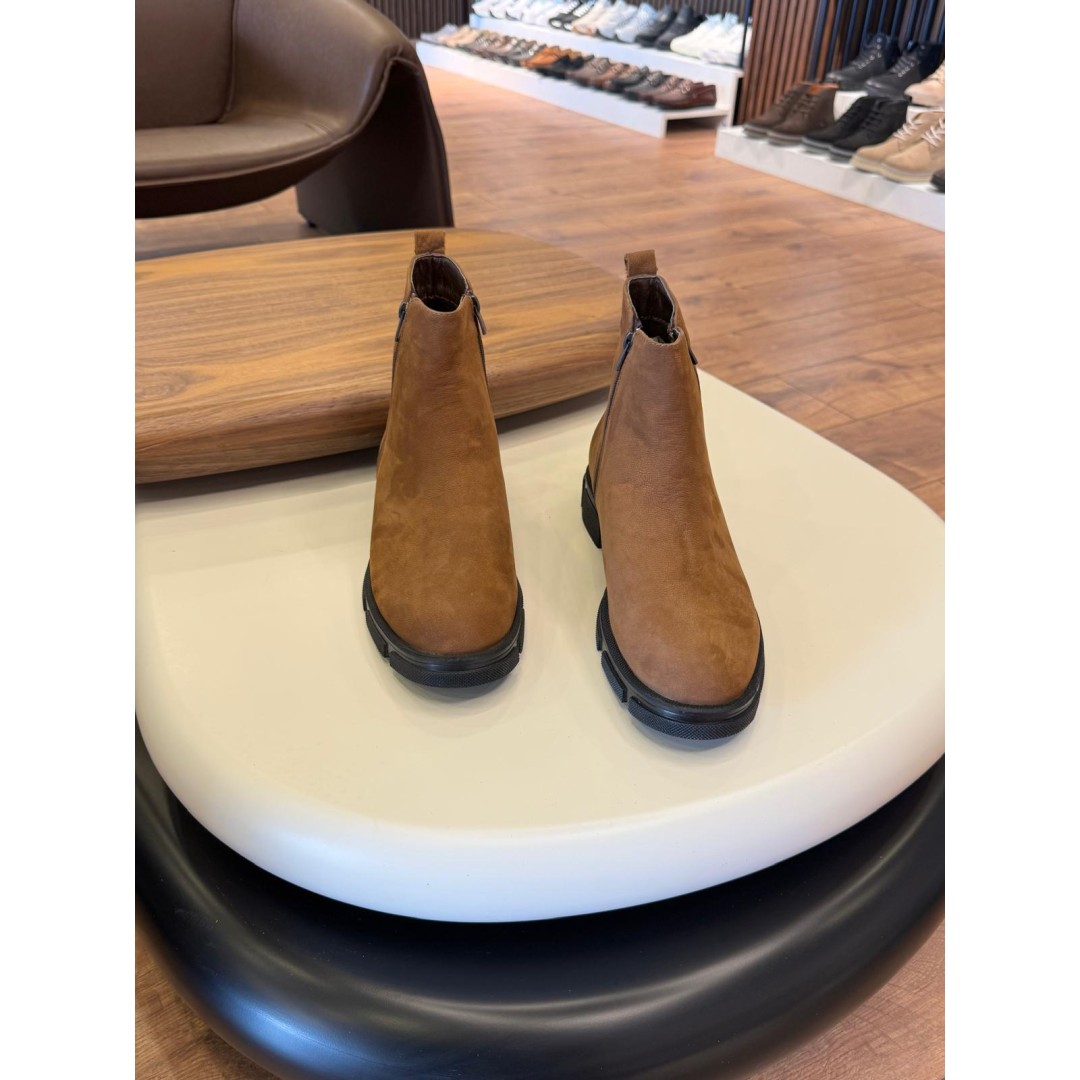 5609 Kahverengi Nubuk Hakiki Deri Bot