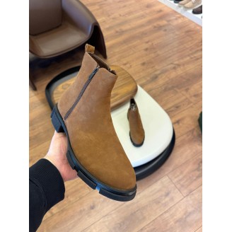 5609 Kahverengi Nubuk Hakiki Deri Bot