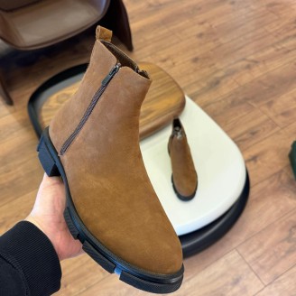 5609 Kahverengi Nubuk Hakiki Deri Bot