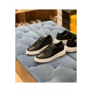 1090 Siyah Cilt Hakiki Deri Erkek Sneakers