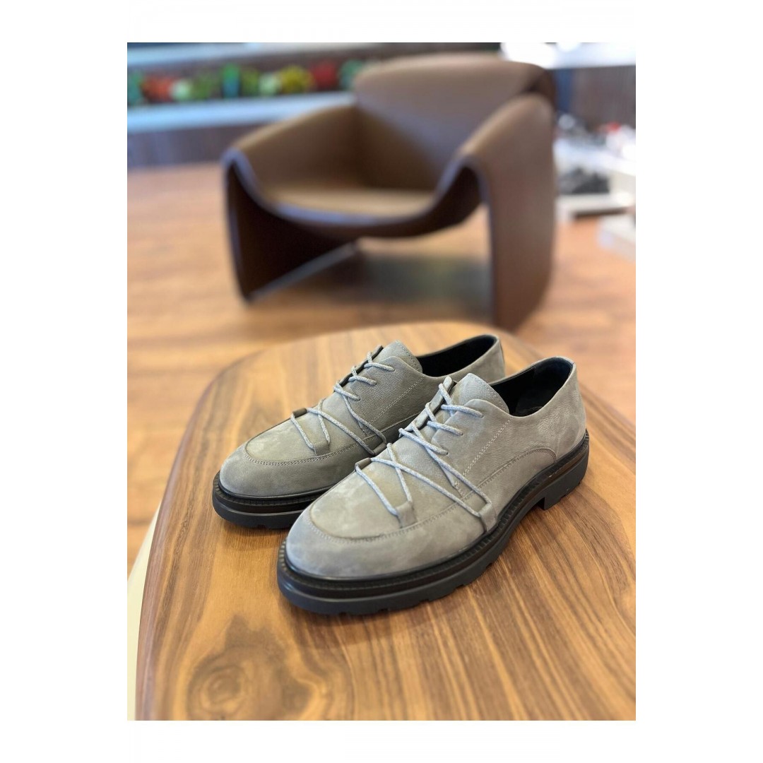 1105 Füme Hakiki Deri Erkek Sneakers