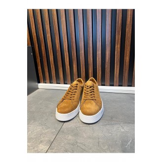 4209 Taba Nubuk Hakiki Deri Erkek Sneakers