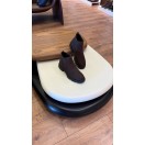 1052 Kısa Kahverengi Nubuk Hakiki Deri Bot