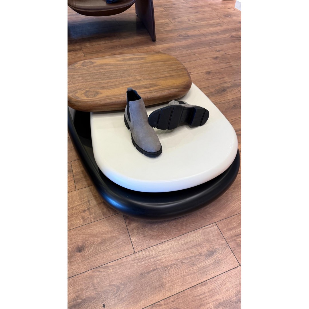 1052 Kısa Füme Nubuk Hakiki Deri Bot