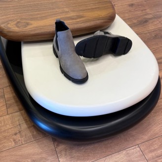 1052 Kısa Füme Nubuk Hakiki Deri Bot