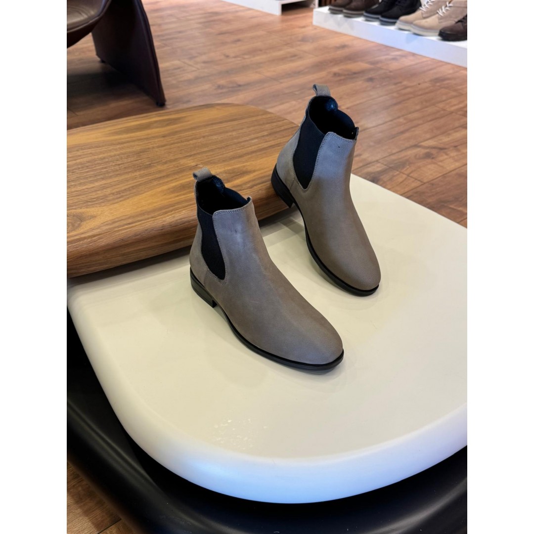 9106 Füme Nubuk Hakiki Deri Bot