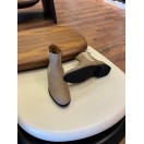 9106 Bej Fermuarlı Nubuk Hakiki Deri Bot