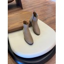 9106 Bej Fermuarlı Nubuk Hakiki Deri Bot