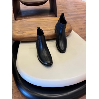 9106 Siyah Cilt Hakiki Deri Bot