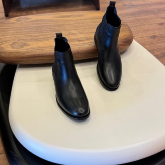 9106 Siyah Cilt Hakiki Deri Bot