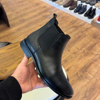 9106 Siyah Cilt Hakiki Deri Bot